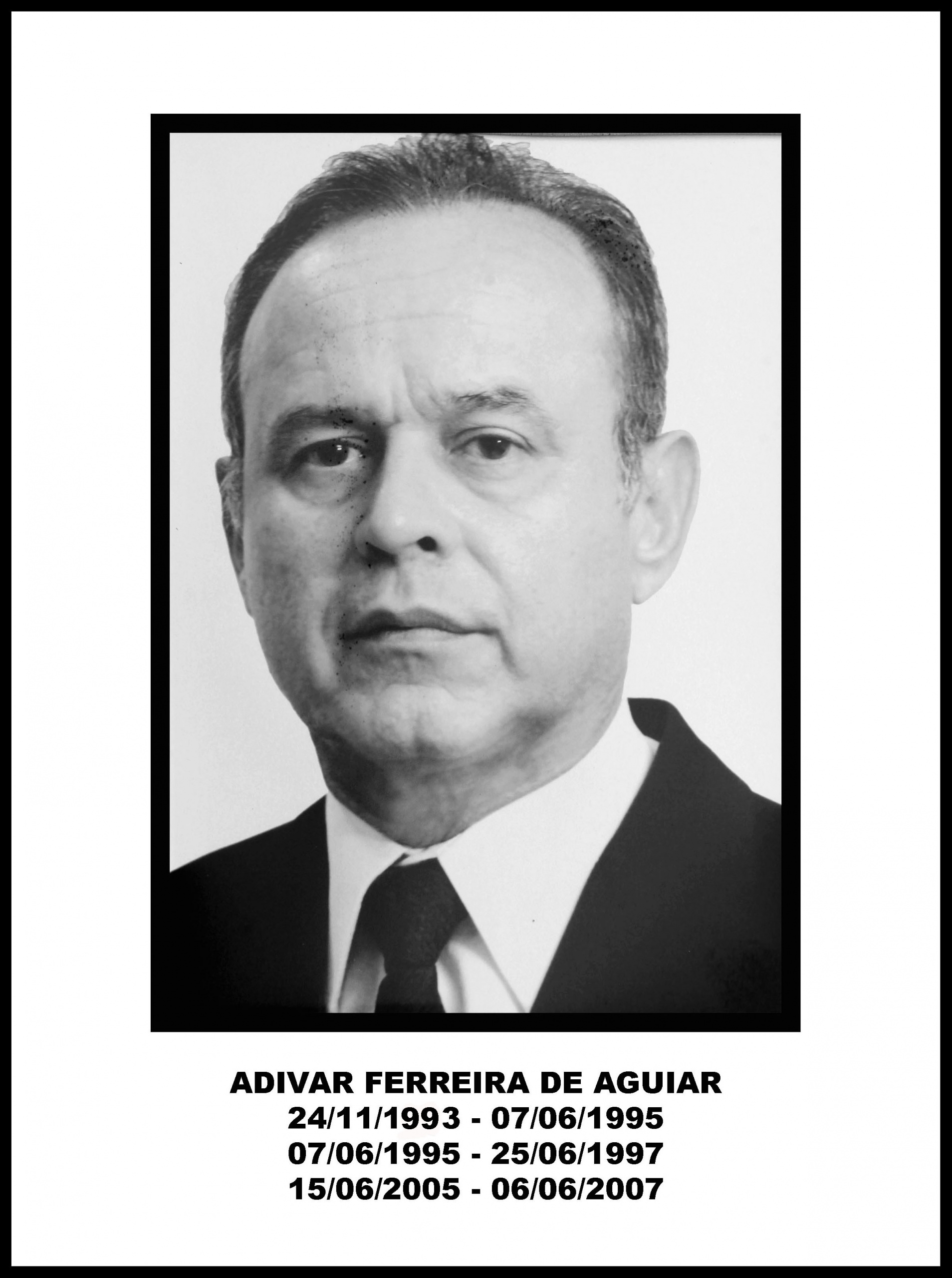Retrato oficial de Adivar Ferreira — Venerável Mestre